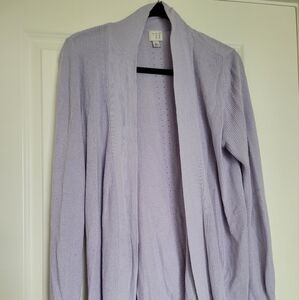 size large open front, light purple, long cardigan lightweight sweat